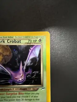 Pokemon Dark Crobat TCG Neo Destiny Holo Rare Card 2/105 WOTC - Image 4