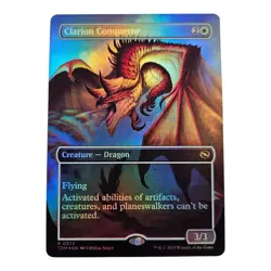 Clarion Conqueror #377 Foil Borderless Rare MTG 2025 Tarkir: Dragonstorm (TDM) - Image 1
