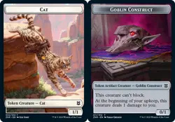 Cat Token // Goblin Construct Token - Foil x1 NM Magic the Gathering 1x Zendikar - Image 1