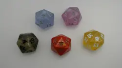 5x MTG d20 Spindown - Dragons of Tarkir - 20-SIDED DIE - All 5 colors - Set of 5 - Image 1