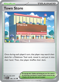 NM Pokemon Obsidian Flames Town Store 196/197 NM - Image 1