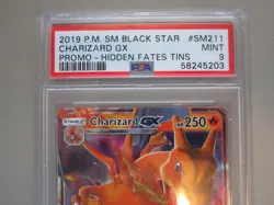 Charizard GX Pokemon Hidden Fates Black Star Promo SM211 PSA 9 MINT - Image 2