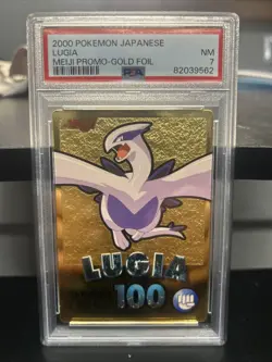 Pokemon PSA 7 NM-MT Japanese Meiji Promo Gold Foil Lugia - Image 1