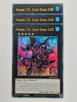 Yu Gi Oh - 3x MP25-EN275 Number C101: Silent Honor DARK - Ultra Rare - Image 1