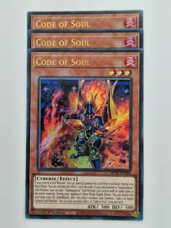 Yu Gi Oh - 3x MP25-EN206 Code of Soul - Ultra Rare - Image 1