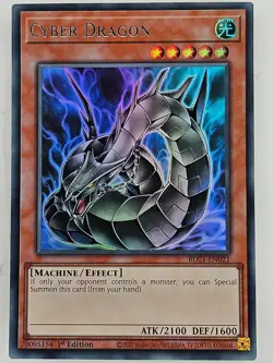 Yu Gi Oh - BLC1-EN021 Cyber Dragon (Alt Art) - Silver Ultra Rare - Image 1