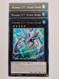 Yu Gi Oh - 3x BLMM-EN037 Number S37: Spider Shark - Ultra Rare - Image 1