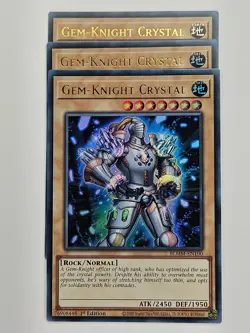 Yu Gi Oh - 3x BLMM-EN100 Gem-Knight Crystal - Ultra Rare - Image 1