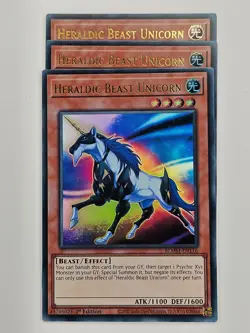 Yu Gi Oh - 3x BLMM-EN116 Heraldic Beast Unicorn - Ultra Rare - Image 1