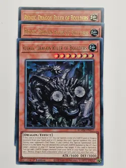 Yu Gi Oh - 3x BLMM-EN117 Redox, Dragon Ruler Of Boulders - Ultra Rare - Image 1