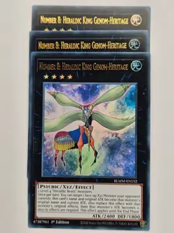 Yu Gi Oh - 3x BLMM-EN152 Number 8: Heraldic King Genom-Heritage - Ultra Rare - Image 1