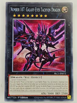 Yu Gi Oh - BLC1-EN072 Number 107: Galaxy-Eyes Tachyon Dragon - Common/Short Run - Image 1