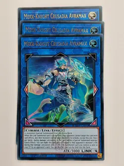 Yu Gi Oh - 3x BLMM-EN095 Mekk-Knight Crusadia Avramax - Ultra Rare - Image 1