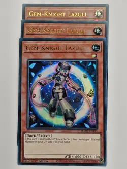 Yu Gi Oh - 3x BLMM-EN113 Gem-Knight Lazuli - Ultra Rare - Image 1