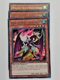 Yu Gi Oh - 3x BLMM-EN114 Heraldic Beast Aberconway - Ultra Rare - Image 1