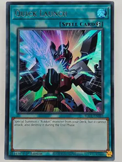 Yu Gi Oh - BLC1-EN042 Quick Launch - Silver Ultra Rare - Image 1