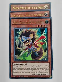 Yu Gi Oh - 3x BLMM-EN035 Wonko, Noble Knight Of The Forest - Ultra Rare - Image 1