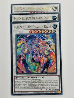 Yu Gi Oh - 3x BLMM-EN078 P.U.N.K. JAM Dragon Drive - Ultra Rare - Image 1