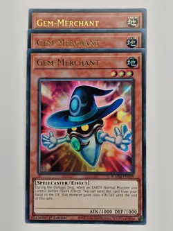 Yu Gi Oh - 3x BLMM-EN109 Gem-Merchant - Ultra Rare - Image 1