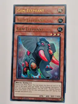 Yu Gi Oh - 3x BLMM-EN112 Gem-Elephant - Ultra Rare - Image 1