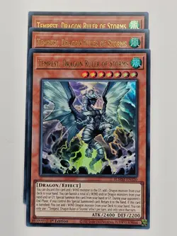 Yu Gi Oh - 3x BLMM-EN120 Tempest, Dragon Ruler Of Storms - Ultra Rare - Image 1