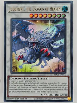 Yu Gi Oh - BLC1-EN046 Judgment, The Dragon Of Heaven - Gold Ultra Rare - Image 1