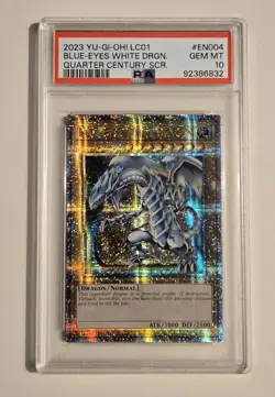 2023 Yu-Gi-Oh LC01-EN004 Blue Eyes White Dragon QCR PSA 10 QCSR 25th Anniversary - Image 1