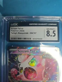 Pokemon TCG Scream Tail EX Twilight Masquerade Card 094/167 CGC 8.5 - Image 3