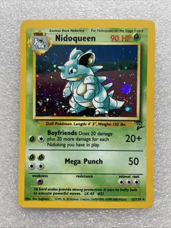 Pokemon TCG Nidoqueen Base Set 2 Holo Unlimited Rare Card 12/130 Mint Condition - Image 1