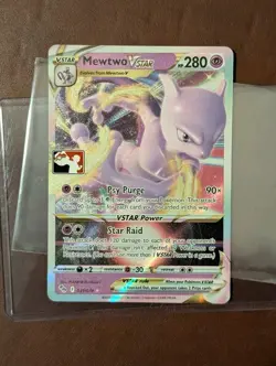 Mewtwo VStar 031/078 Prize Pack Play! Full Art Rare Stamped Pokemon Card - NM - Image 1
