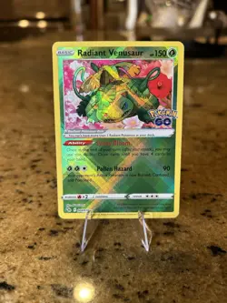 Pokemon TCG Radiant Venusaur Holo Card Pokemon Go 004/078 Rare NM - Image 1