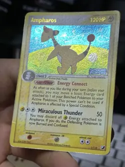 Ampharos 1/115 EX Unseen Forces 2005 Reverse Holo Rare Pokemon Card TCG - Image 5