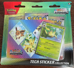 Pokemon Prismatic Evolutions Tech Sticker Collection Leafeon Edition Cards Eevee - Image 1