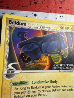 2005 Beldum 59/113 Delta Species Reverse Stamped Holo Pokemon Card - Image 3
