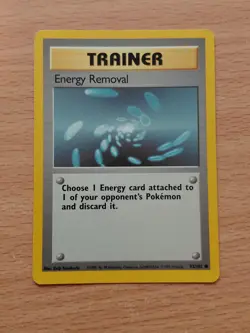 Pokemon TCG Trading Card Game Energy Removal Base Set 92/102 Regular 1999 - Image 1