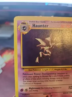 Pokemon TCG Haunter Fossil Set Unlimited Rare Non-Holo Card 21/62 LP - Image 2