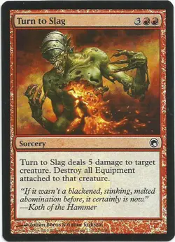 1x Foil - Turn to Slag - Magic the Gathering MTG Scars of Mirrodin - Image 1