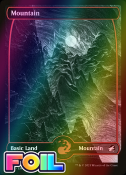 x1 Mountain MID MTG 274/277 FOIL BASIC LAND M/NM 1x - Image 1