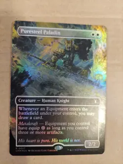 Puresteel Paladin (Borderless) Commander Masters Foil - Image 1