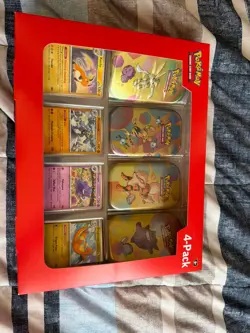 Pokemon TCG 151 Mini Tins 4 Pack 4 Promos NIB Sealed Sams Club Exclusive New - Image 1