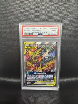 Pokemon TCG Moltres Zapdos Articuno GX SM210 Hidden Fate Promo PSA 9 - Image 1