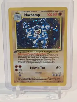 Machamp 8/102 Base Set Holo Rare 1st Edition 1999 WOTC Pokemon TCG LP - Image 2
