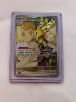 Pokemon TCG Journey Together Lillie's Ribombee Illustration Rare Holo 164/159 - Image 1