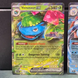 Blastoise Ex 030/142 Venusaur Ex 001/142 Stellar Crown Stamped Promo NM Pokemon - Image 2