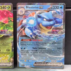 Blastoise Ex 030/142 Venusaur Ex 001/142 Stellar Crown Stamped Promo NM Pokemon - Image 3