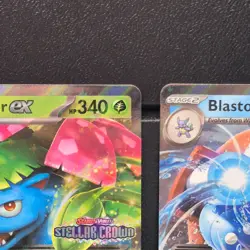 Blastoise Ex 030/142 Venusaur Ex 001/142 Stellar Crown Stamped Promo NM Pokemon - Image 5
