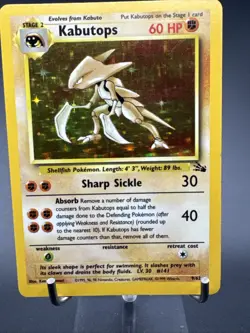 Pokemon TCG - Kabutops 9/62 - Holo Rare - Fossil Unlimited 1999 Vintage - Image 3