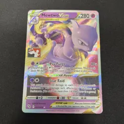 Pokemon TCG Mewtwo VSTAR Prize Pack Series Promo Play! Stamped 🔥 - Image 1