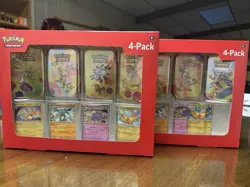 Pokemon 151 Mini Tins 4 Pack Sam’s Club New Sealed Lot Of 2 With Promos - Image 1
