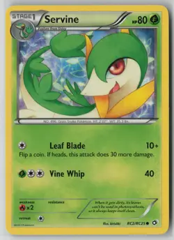 Servine RC2/RC25 Pokemon Legendary Treasures Radiant Collection Holo (LP) 1 - Image 1